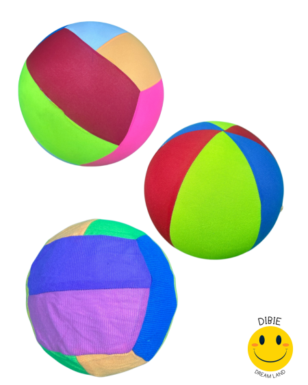 كرة أطفال قماشية متعددة الألوان 🌈⚽ حجم كبير جدا